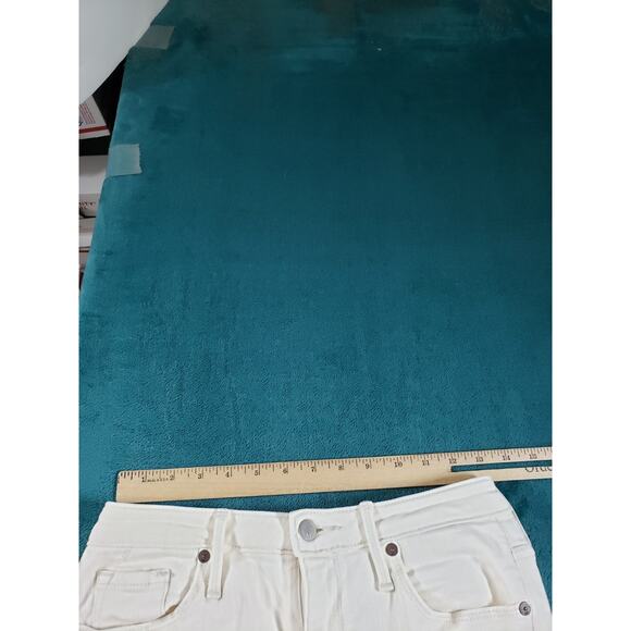 Mossimo Jeans Size 4 Womens White Stretch Denim Pants High Rise Straight Cropped - Picture 8 of 11